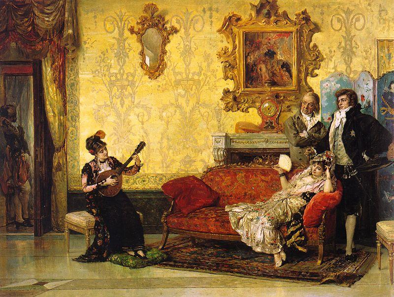  Vicente Palmaroli  Gonzalez The Concert oil painting picture